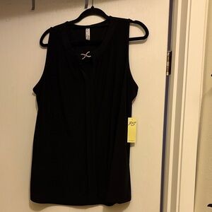 NWT-PerSeption Woman Black Sleeveless Blouse
